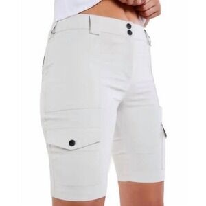 Anatomie Apiedi Cargo Capri Pants Stone Beige Lightweight Stretch Women's M NWT